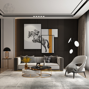 定做新中式 沙发古典中式 禅意轻奢现代简约客厅家具全实木布艺沙发