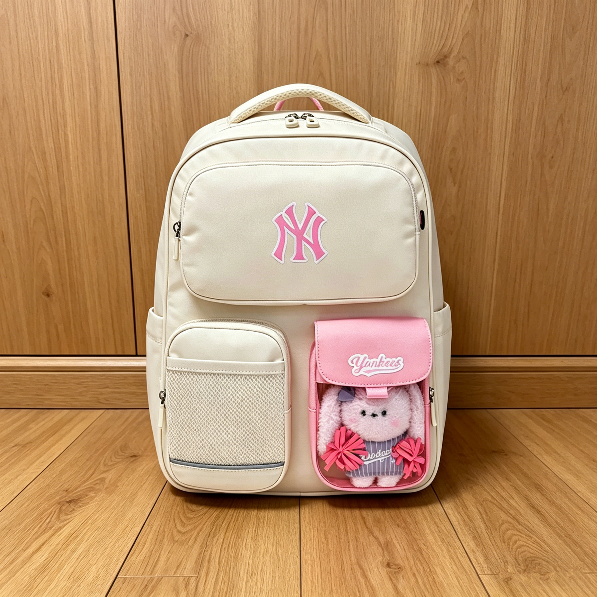 MLB儿童2026年新品男女童时尚趣味多功能三口袋双肩书包7ABKBC26N