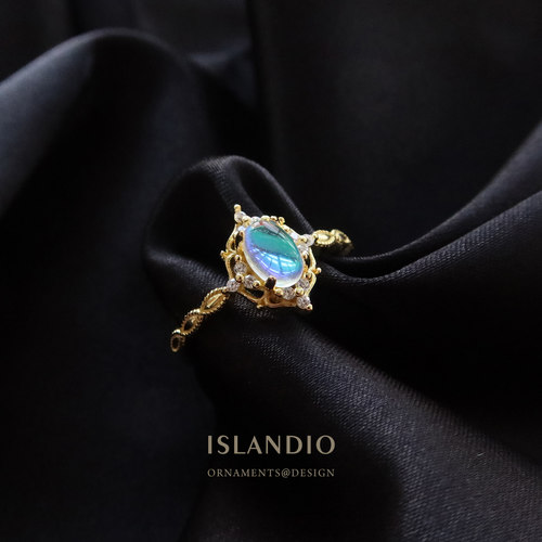 新品s925纯银月光石ISLANDIO