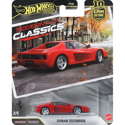 风火轮hot wheels现代经典法拉利TESTAROSSA合金汽车模型玩具