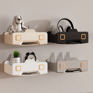 路由器收纳盒子上墙神器机顶盒壁挂式固定器支撑托架wifi放置物架