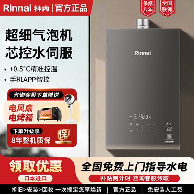 林内气泡强排式16升燃气热水器