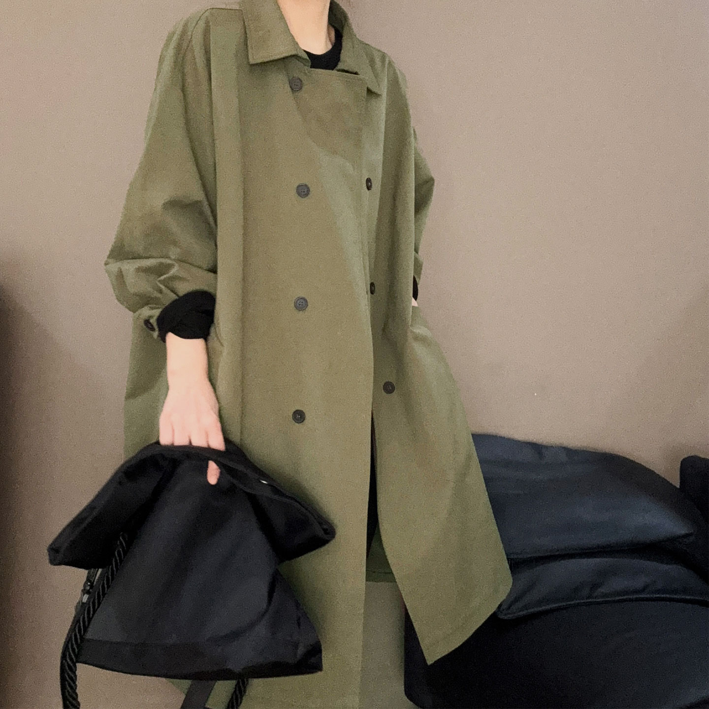 双排扣风衣外套披风春秋季英伦