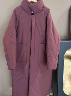 长款过膝加厚棉服女2025冬季新款宽松韩版立领设计棉袄外套25312
