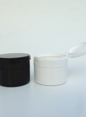 化妆品膏霜分装瓶 翻盖面膜乳霜试用装盒牙粉可配勺子50G 100g克