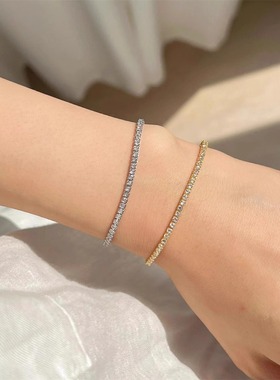 闪耀满分叠戴能手轻奢闪钻简约气质个性高级感百搭手链女