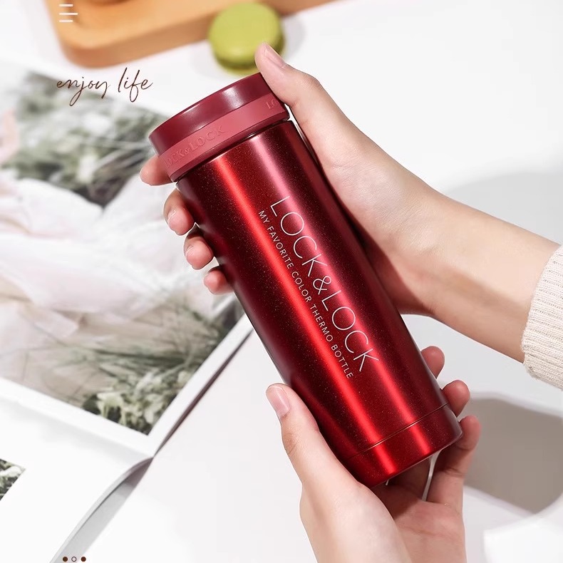 乐扣乐扣保温杯学生304不锈钢水杯男女士便携防漏随身茶杯LHC560