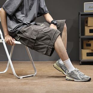 薄款冰丝速干短裤男工装机能2026夏季新款宽松大码男士五分裤子潮