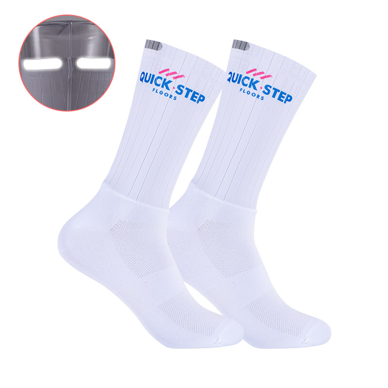Aero socks气动压缩运动反光公路自行车专业骑行袜子男女士中长筒