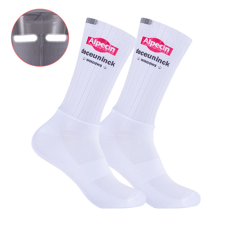 反光空气动力骑行袜Aero socks车队专用自行车袜面料拼接防滑男女
