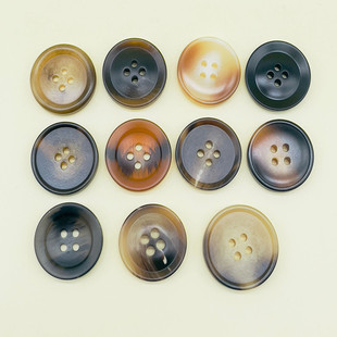 扣 圆形树脂花纹纽扣男女高端西服扣子风衣大衣外套亮光哑光钮扣袖