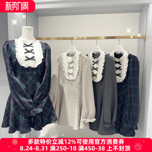 搬仓清货再入荷日系eve新款清楚系量产型复古蝴蝶结大小姐连衣裙