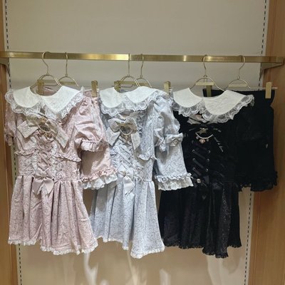 Meowchan日系秋季新款甜美清楚系量产型大蝴蝶结假两件连衣裙套装