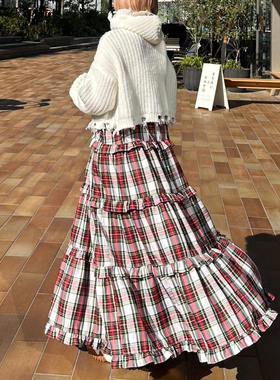 再入荷早春限定色日系alley日系复古百搭可调节吊带蛋糕长裙罩裙