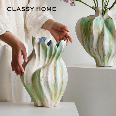 陶艺师原创【莫奈花园】花瓶摆件