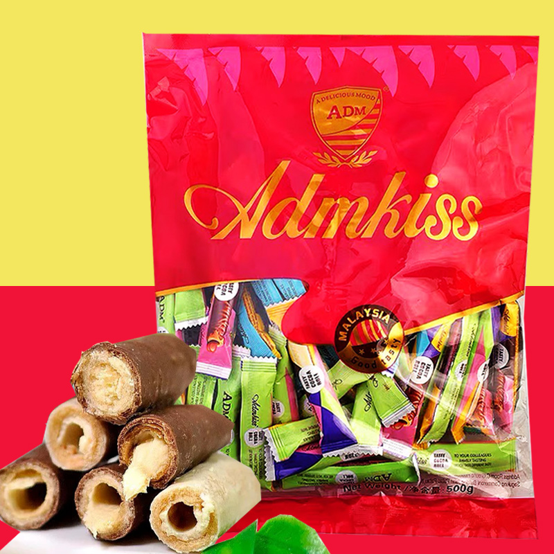 ADM夹心牛奶巧克力脆500g袋装