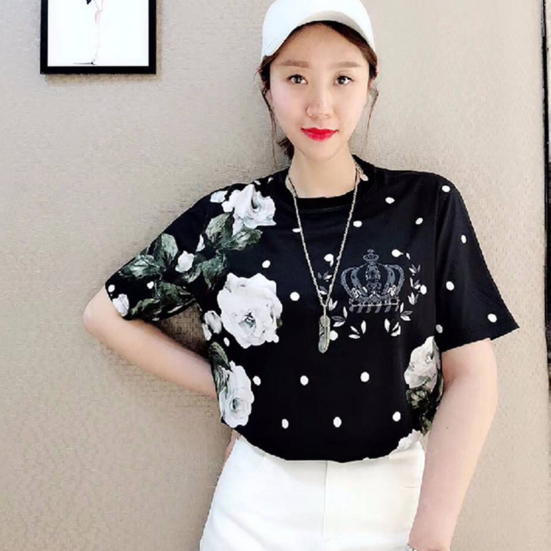 国内正品代购2018夏装新款美欧哥弟菲女装时尚宽松半袖短袖T恤衫