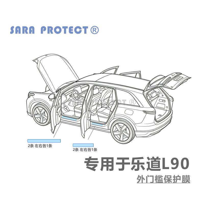 适用于乐道L90  外门槛TPU贴膜 汽车配件改装  新车防护,汽车用品/电子/清洗/改装,漆面保护膜,淘宝优惠券,粉丝福利购,淘宝优惠卷
