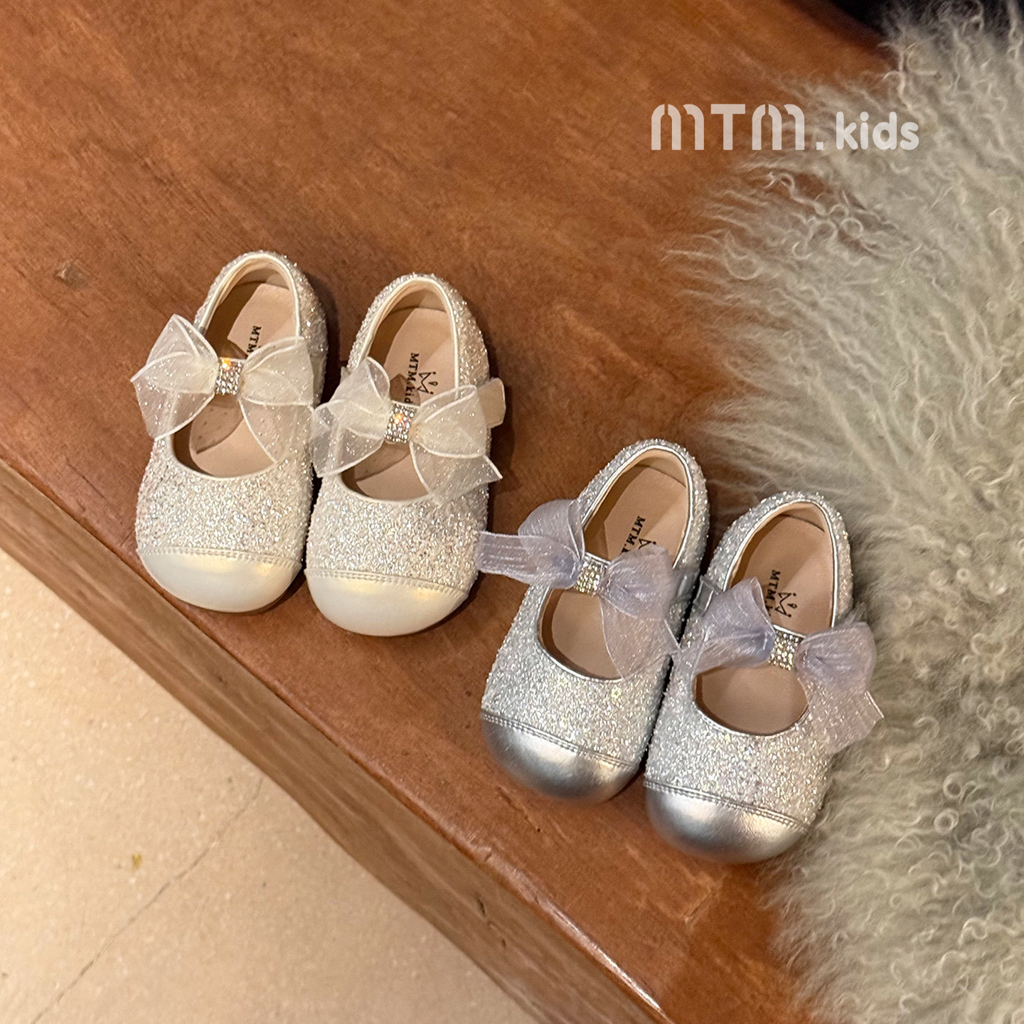 春季女童甜美蝴蝶结软底学步鞋