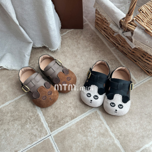 儿童鞋子卡通勃肯鞋秋季新款男童小皮鞋女童软底鞋小童婴儿学步鞋