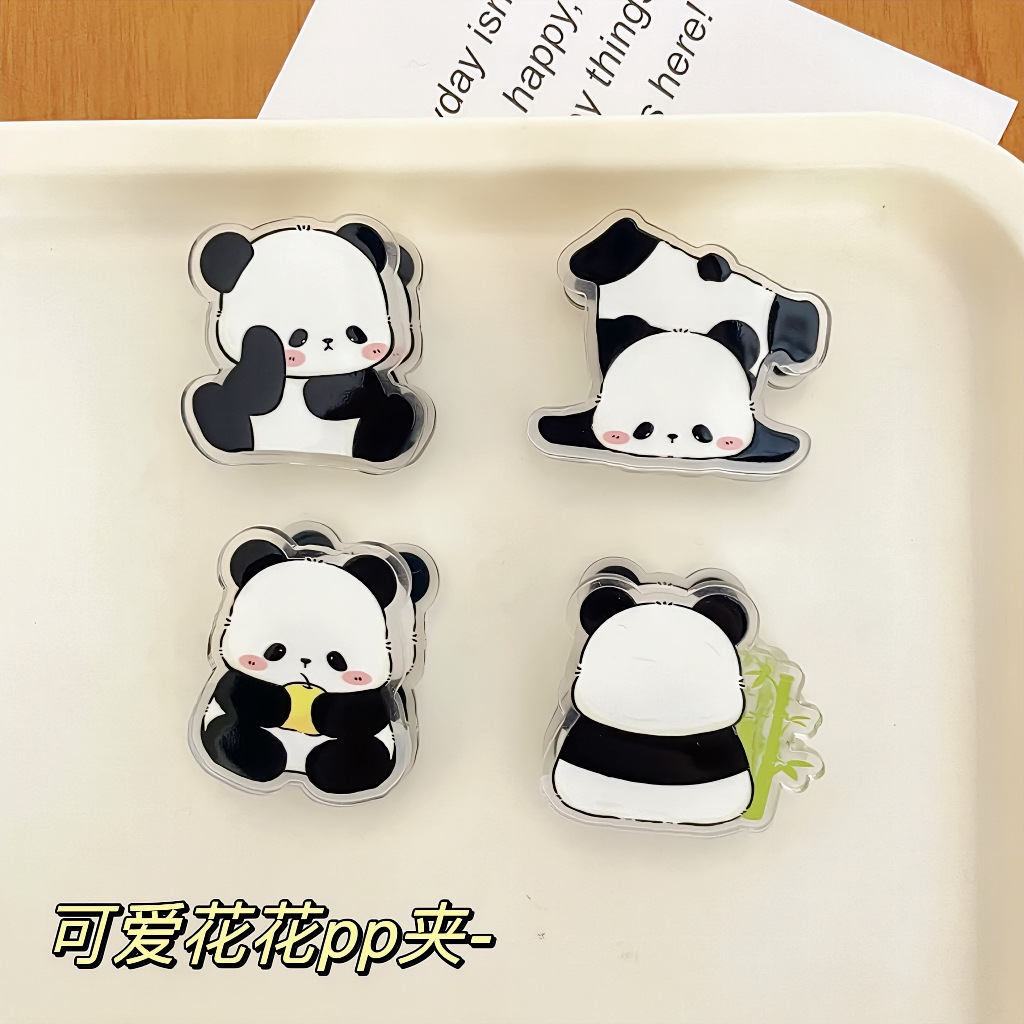 熊猫花花PP夹便签手账夹