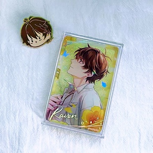 流沙麻将收纳盒吧唧盒子75mm徽章高透美甲收纳盒流沙手牌长方形盒