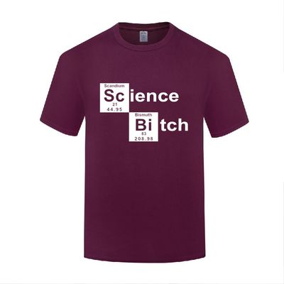 新款创意短袖圆领棉T恤男宽松大码 Science Elements 科学搞笑