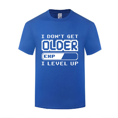 滑稽搞笑游戏玩家礼物T恤男宽松 I Don’t Get Older I Level Up