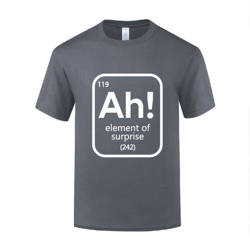 科学老师讽刺笑话搞笑T恤男宽松棉 Ah! The Element of Surprise