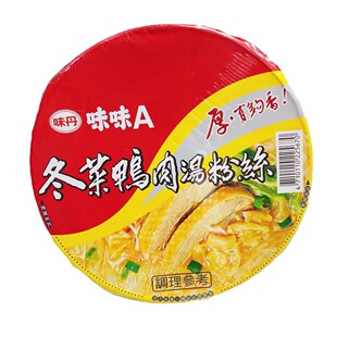 台湾泡面味丹味味A冬菜鸭肉汤粉丝60g碗装好够味泡方便面过桥粉丝