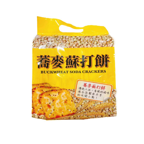 台湾原装进口巧益荞麦苏打饼252g（全素）传统工艺香脆好滋味休闲 - 封面