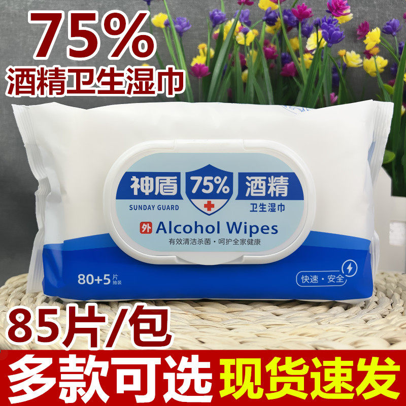 5盒学生消毒杀菌酒精湿巾