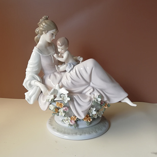 母子西班牙Lladro雅致瓷偶人偶母爱系列乔迁创意礼物家居饰品摆件