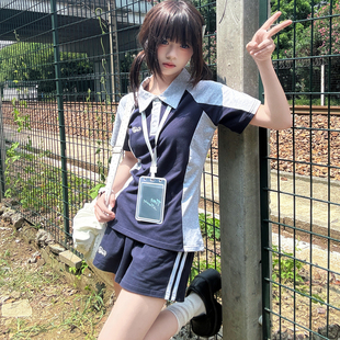 千纸鹤jkPolo衫排球体操服套装水制服原创正版新款日系学院女夏季