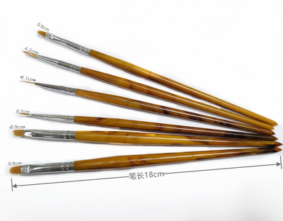 包旺6支笔彩绘画花线勾边