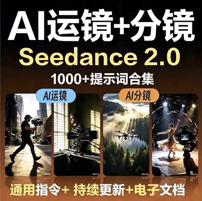AI运镜+分镜提示词合集AI生视频大模型通用AI运镜漫剧辅助创作SD2