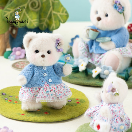 TeddyTales莉娜熊勿忘我故事款可爱玩偶公仔生日礼物女生毕业礼物