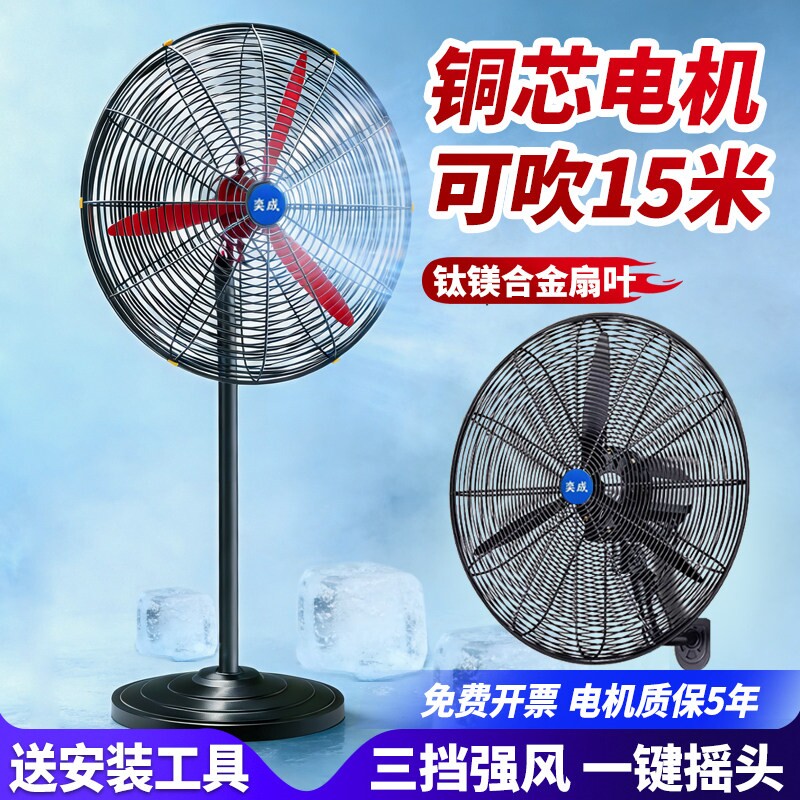 工业电风落地扇落地大风力排风除