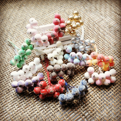 森系zakka多色圆果花环材料花环