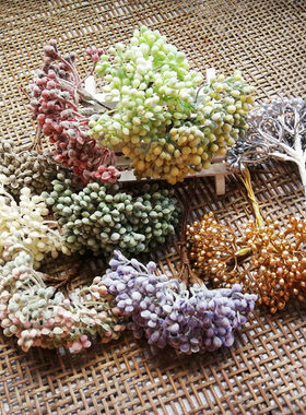 花海大世界白霜满天星金果仿真花
