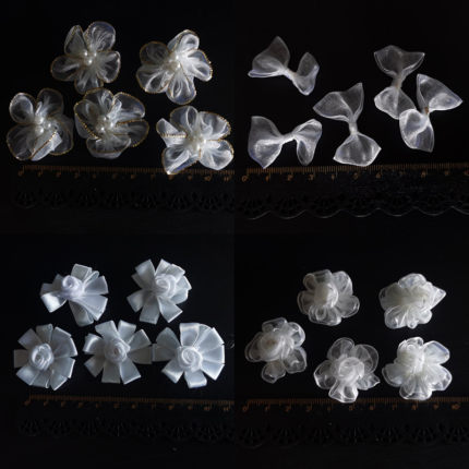 花海大世界diy绢花装饰花朵服饰婚纱花辅料仿真花 白色花小花10朵