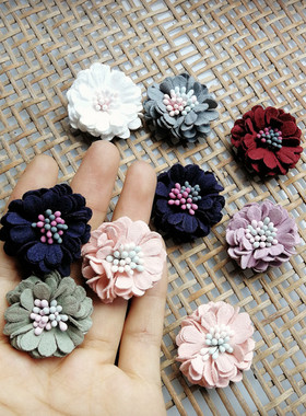 花海大世界diy 花朵仿真花超纤维 花艺 汉服头饰服饰材料3cm雏菊