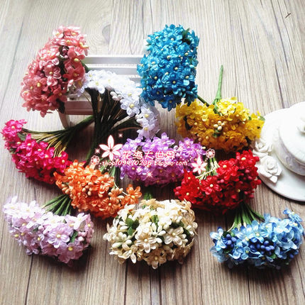 花海大世界组合梅花花仙子DIY手工仿真花婚庆花花环材料 迷你小花