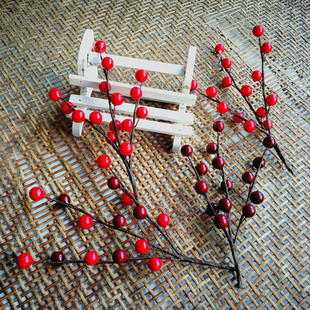 森系diy手工圣诞果 可爱迷你 发财果 红果 金果 红果果 3叉15红果