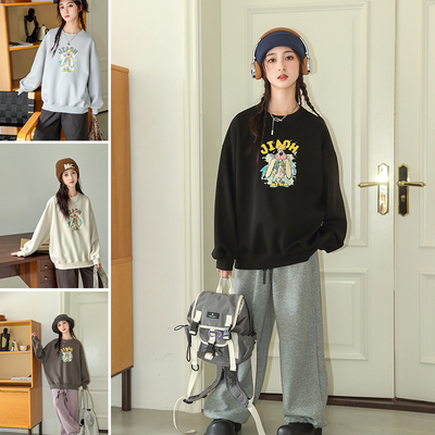 骄骄虎秋季女休闲舒适卫衣T