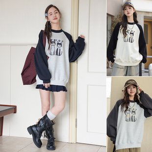 骄骄虎女童加绒卫衣2025冬季新款女大童初中生一体绒保暖上衣7461