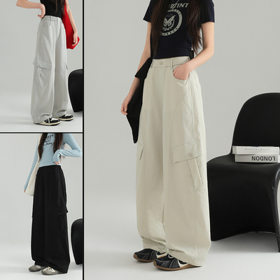 骄骄虎2026春季新款女大童时尚初中生洋气青少年工装裤长裤9043