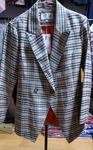 春秋女装小码格子西装外套断码特价s码