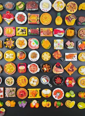 3d立体磁性冰箱贴特色旅游纪念品磁贴美食磁性贴食物文创仿真小吃