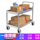 医疗设备仪器周转车电子厂双层304不锈钢推车制药工具运货手推车